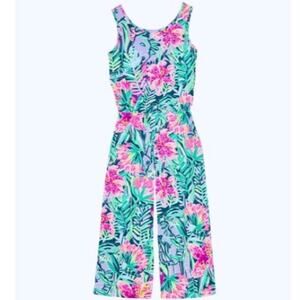 Lilly Pulitzer Kori Jumpsuit Girls XL 12 14 Sleeveless Resortwear Preppy Summer